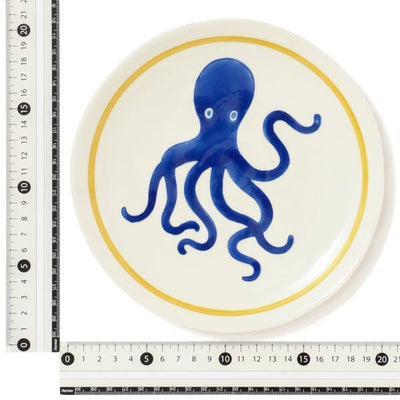 Hand Painted Plate Octopus M