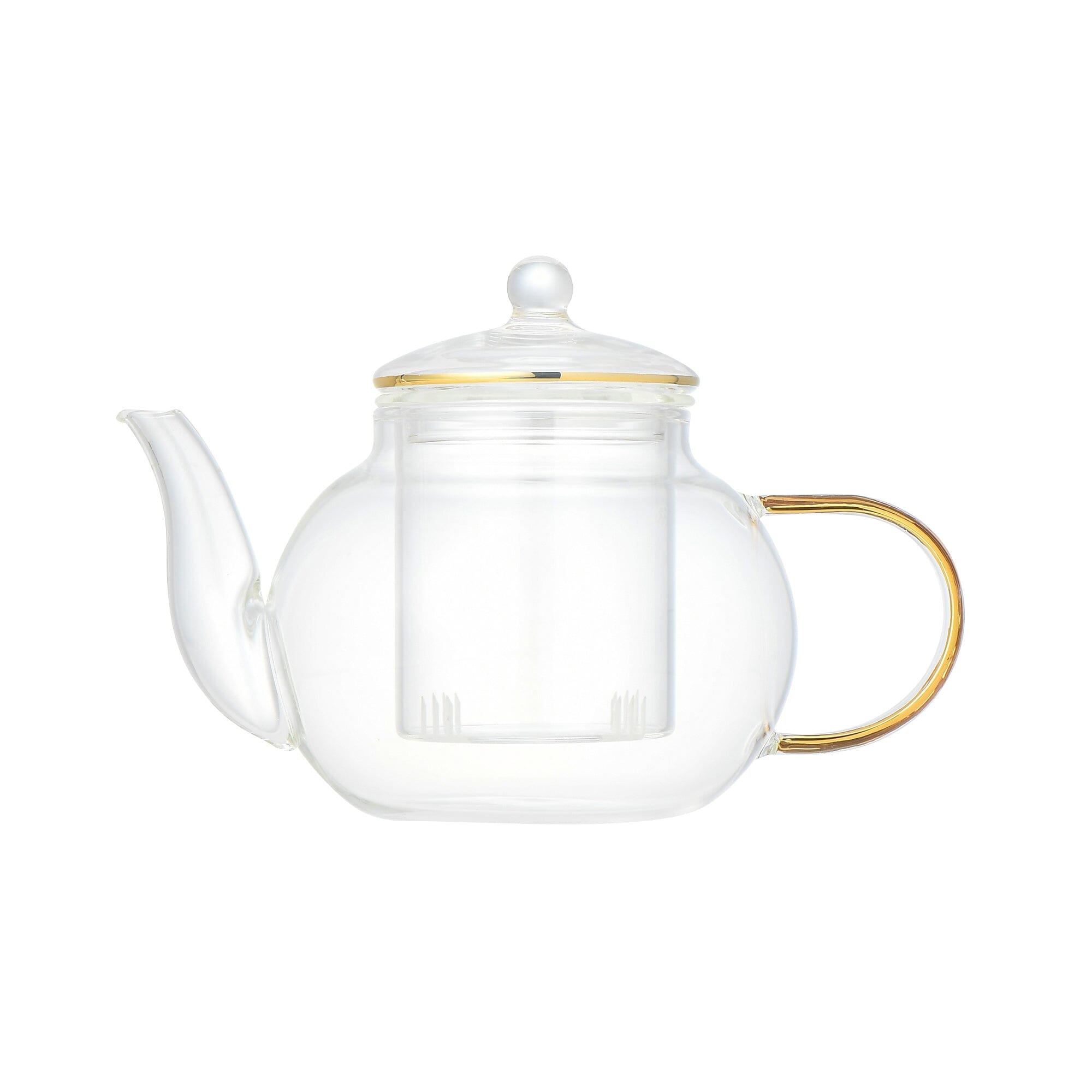 Clear Glass Teapot Gold Francfranc Hong Kong