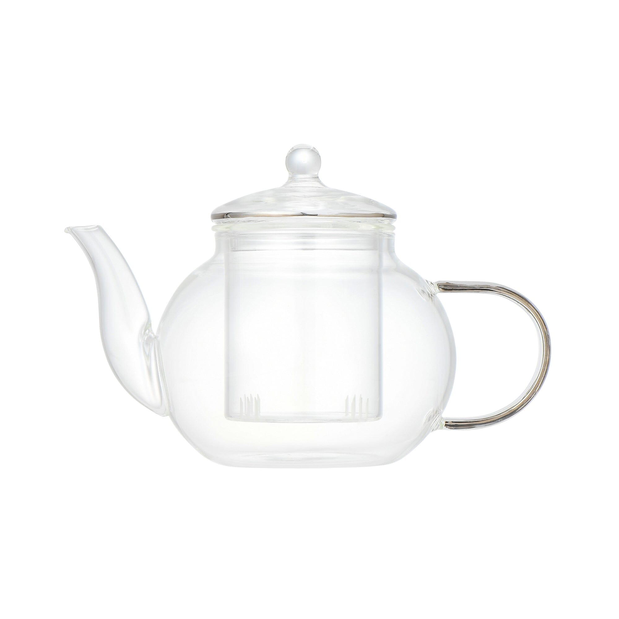 Clear Glass Teapot Silver Francfranc Hong Kong