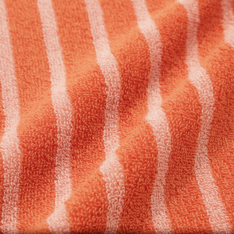 Antibacterial and Deodorizing Striped Face Towel Orange