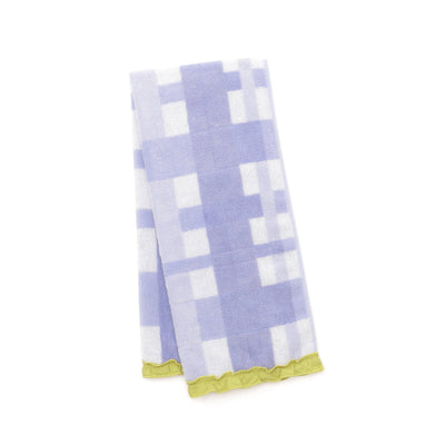 Antibacterial and Deodorizing Check Face Towel Purple