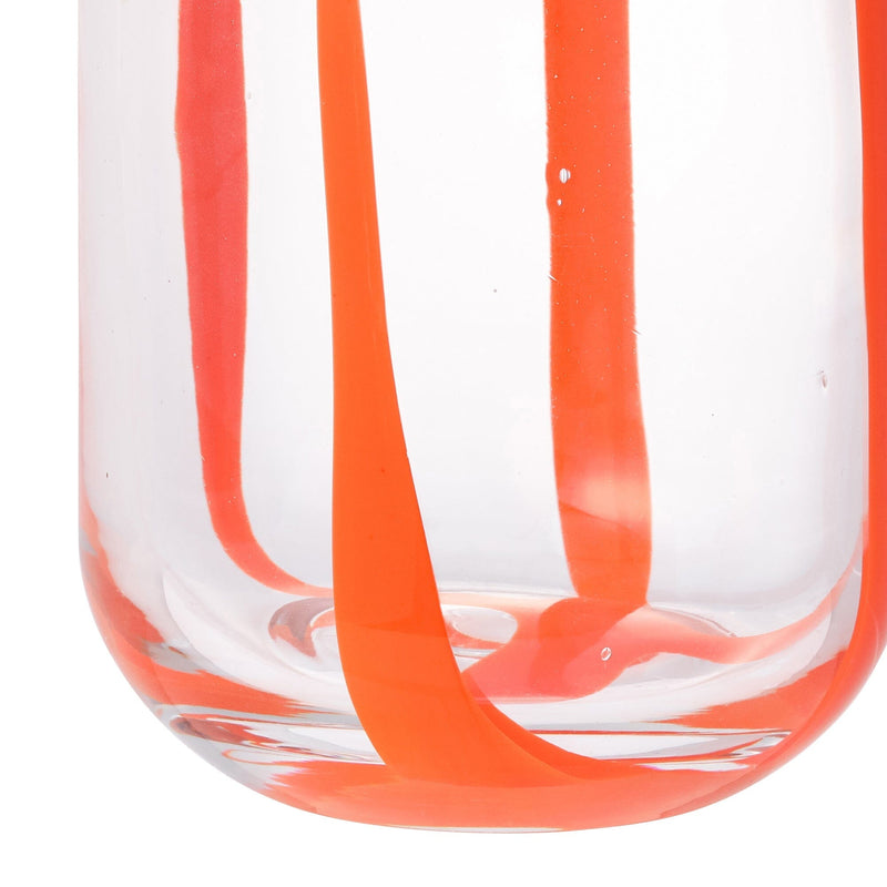 Pop Stripe  Flower Vase M Orange
