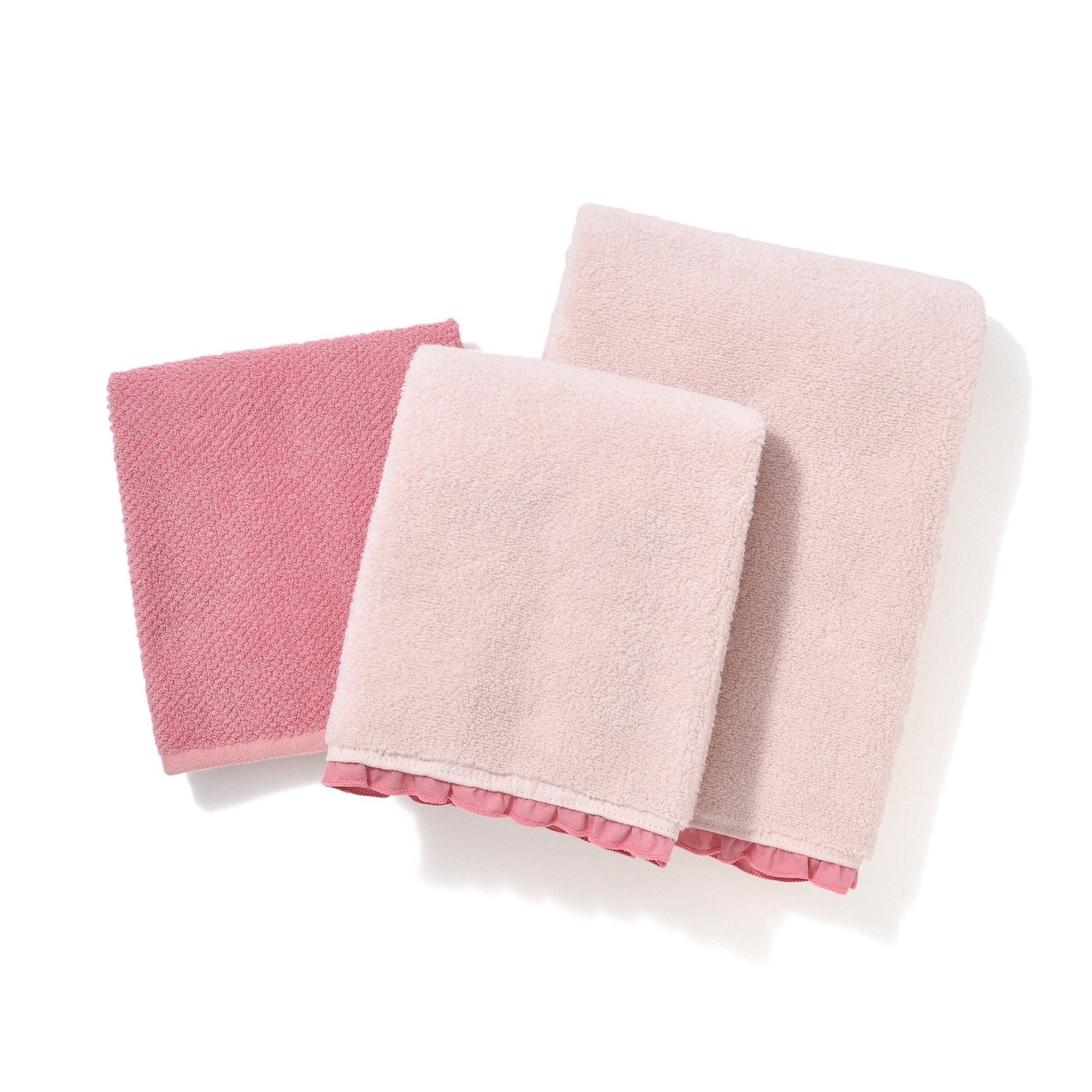 FUWASARA Bath and Face Towel Set Pink – Francfranc Hong Kong