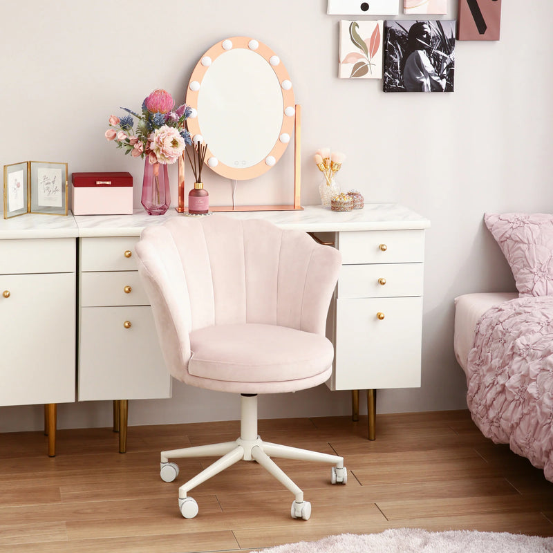 Shell Desk Chair W690×D685×H870 Pink