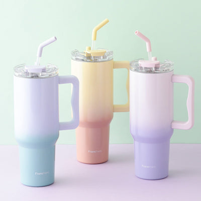 籃色漸變銹鋼保溫杯1100Ml