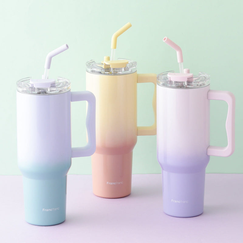 籃色漸變銹鋼保溫杯1100Ml