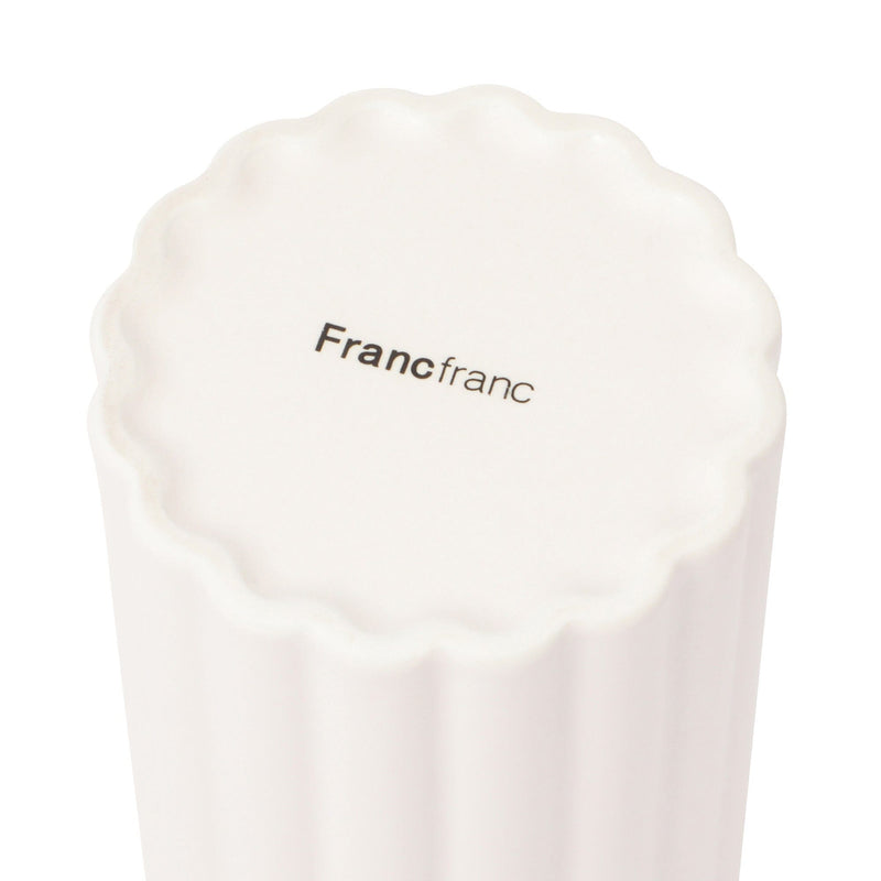 Scalloped Kitchen Dispenser Matte White