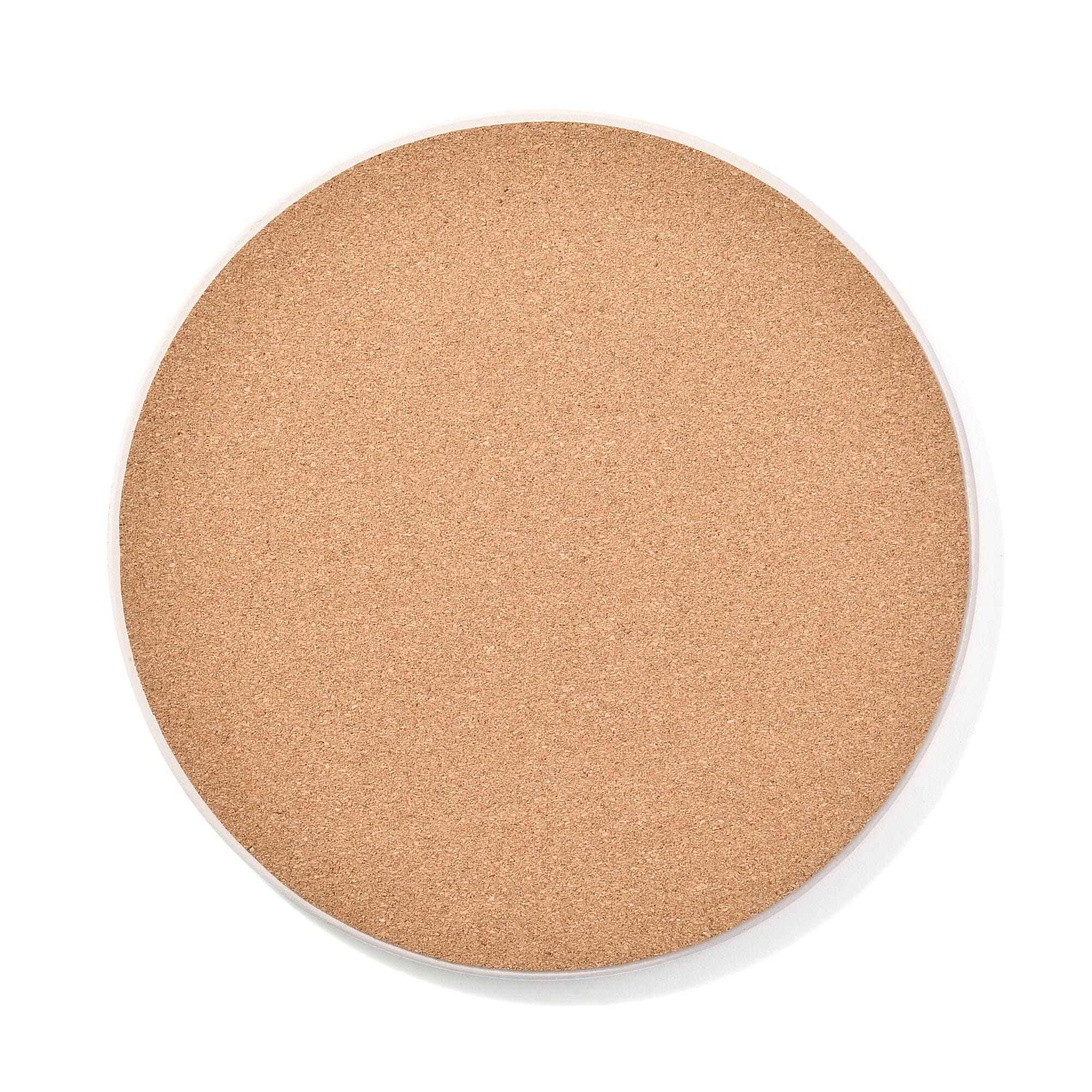 Trivet Large Round Marble White