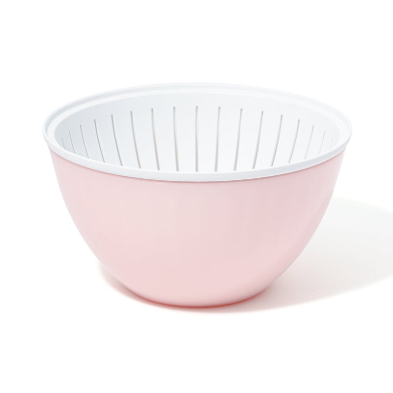 Heat-Resistant Microwave Bowl And Colander Set 20cm Pink