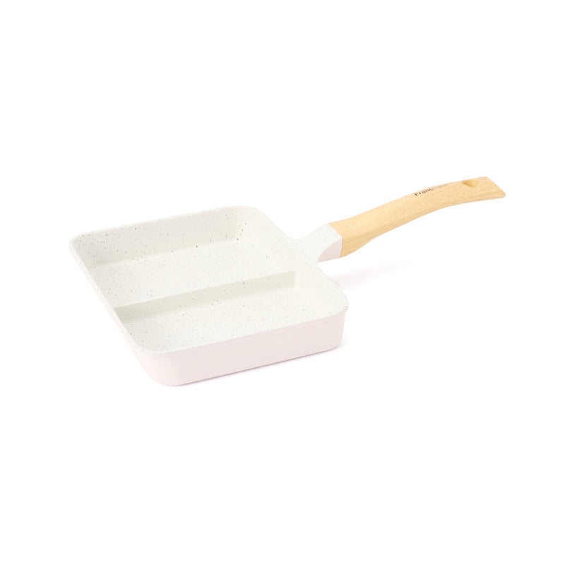 IH/Direct Fire Frying Pan with Partitions Ivory