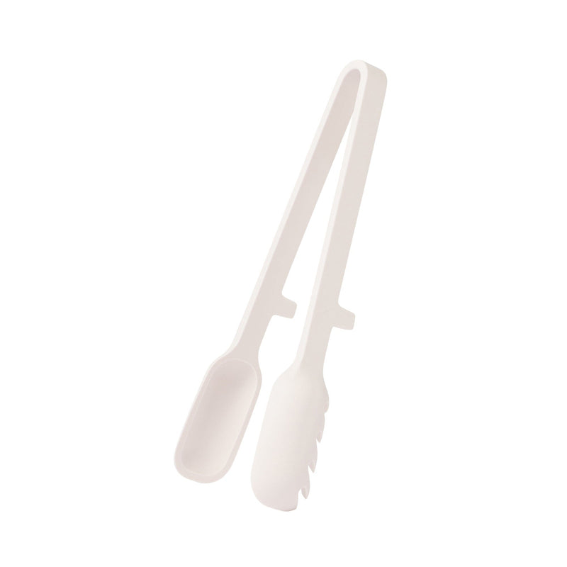 Silicone Tongs With Floating Tips Ivory