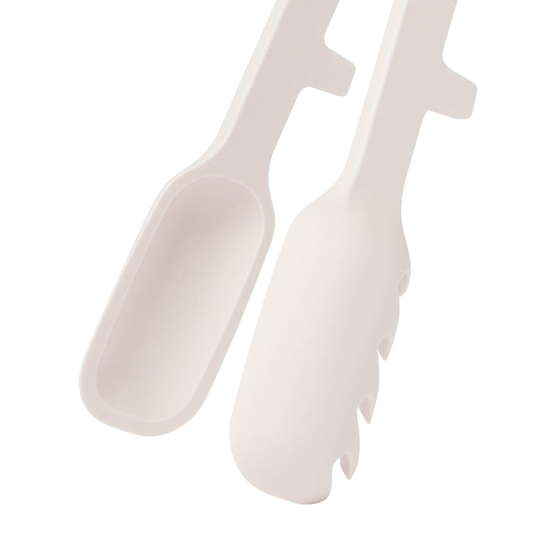 Silicone Tongs With Floating Tips Ivory