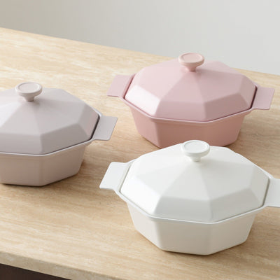 Diamond Lightweight Cooking Pot 21 cm White