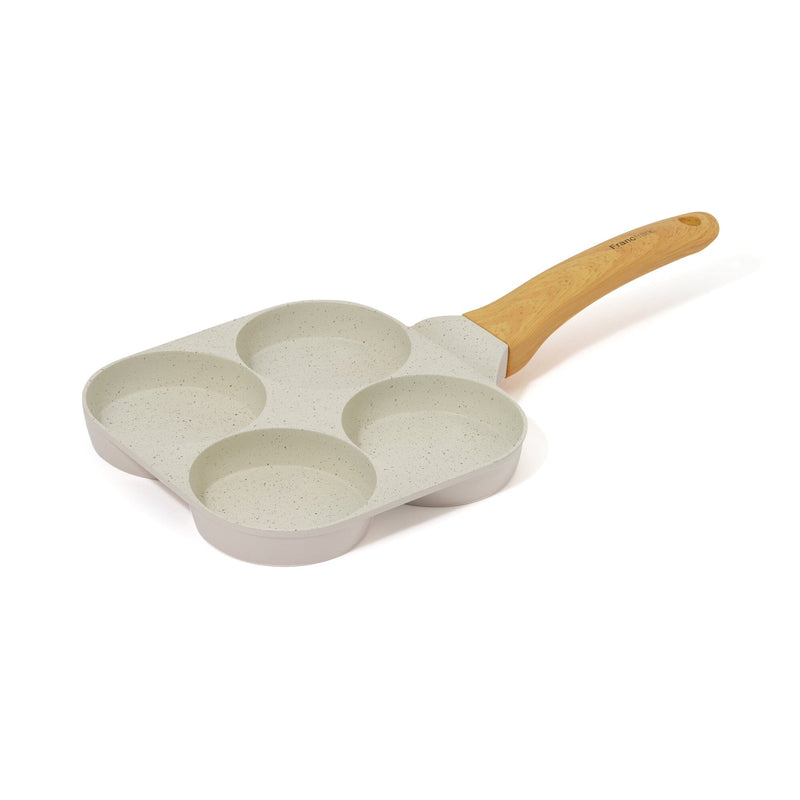 IH/Direct Heat Four Section Frying Pan Ivory