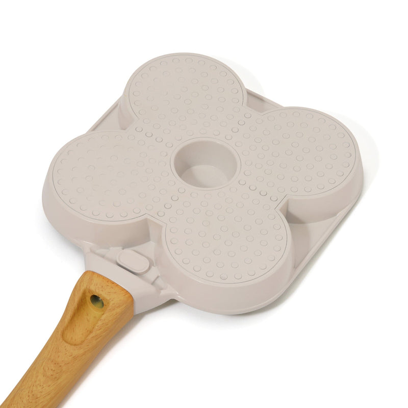 IH/Direct Heat Four Section Frying Pan Ivory