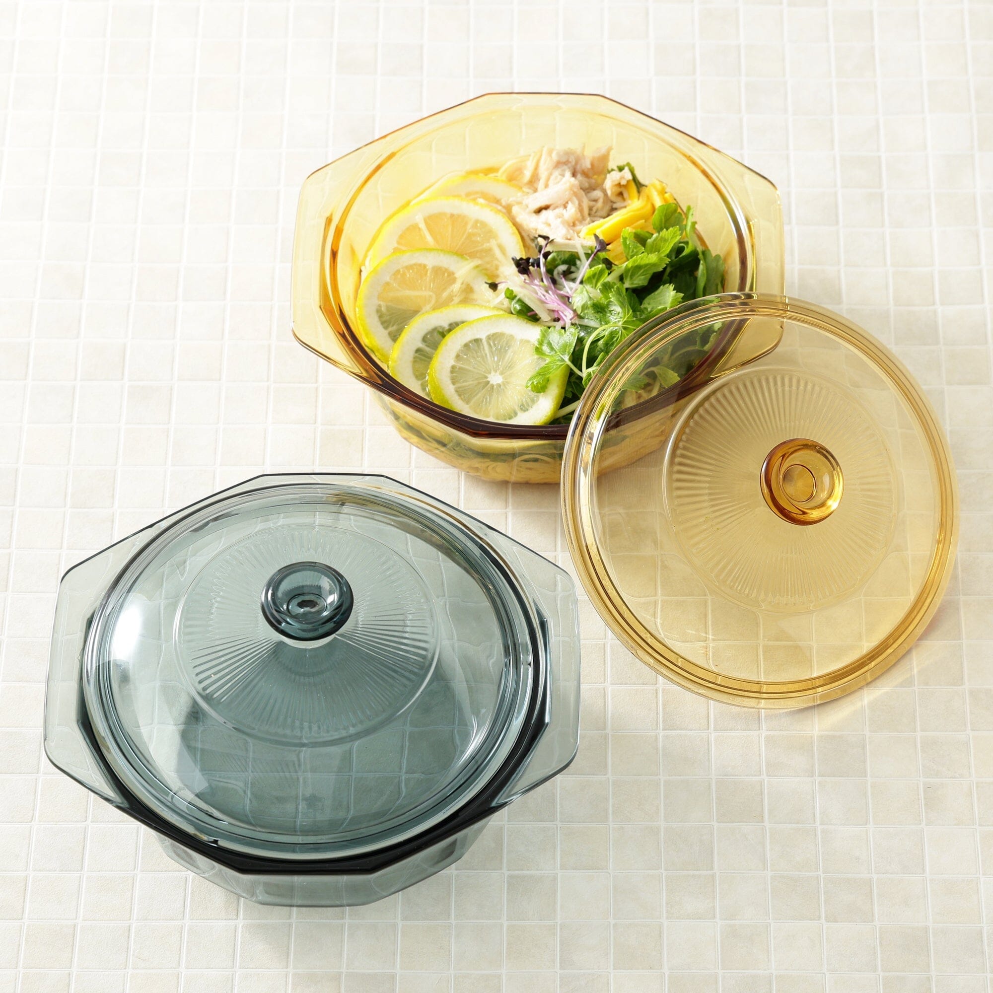 Microwave Oven Glass Pot Yellow