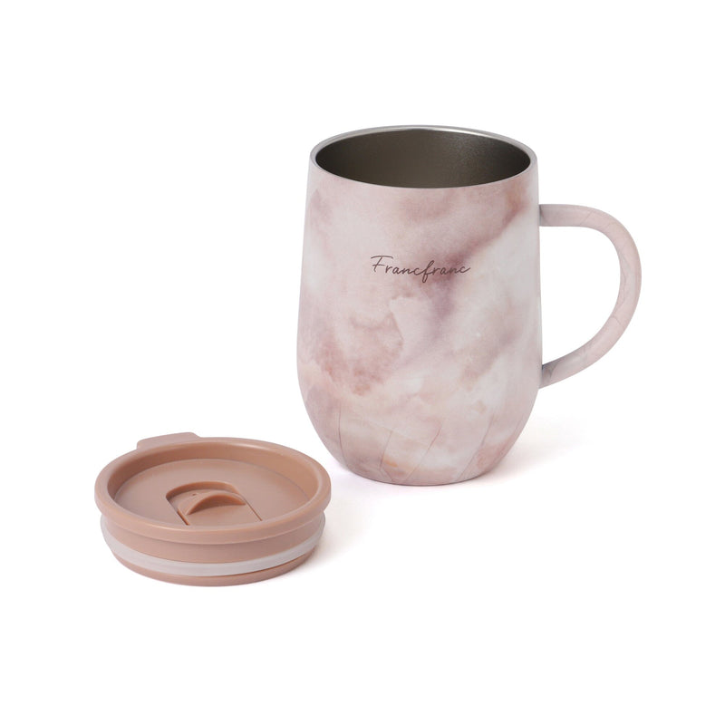 Stainless Steel Thermo Mug with Lid 320ml Marble Brown
