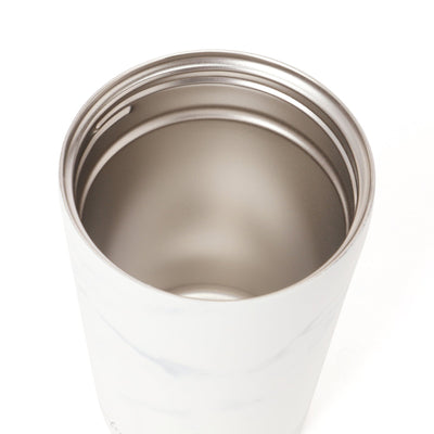 不銹鋼水杯連手把杯蓋 270ml 大理石白色