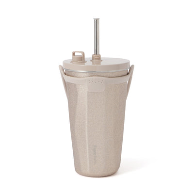 Stainless Steel Tumbler With Straw 500Ml Glitter Gold