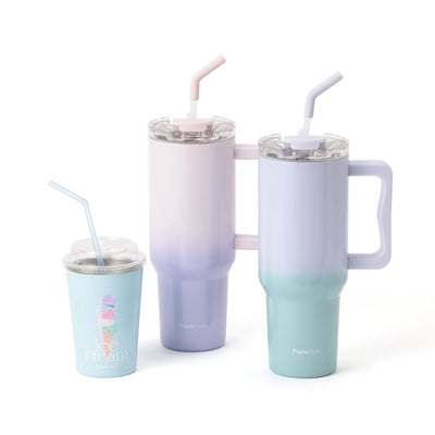 籃色漸變銹鋼保溫杯1100Ml