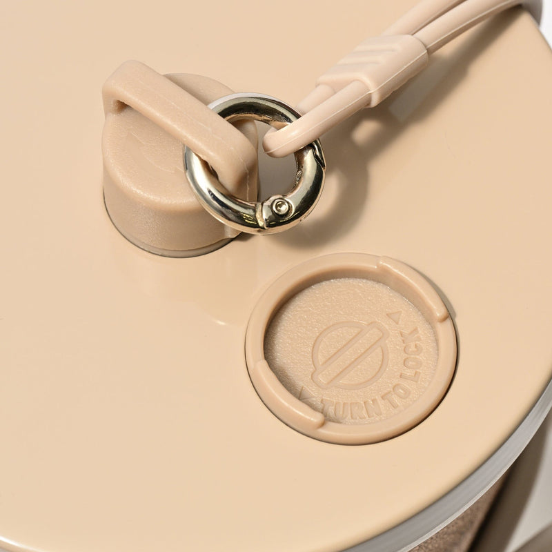 Stainless Steel Tumbler With Straw Glitter Gold