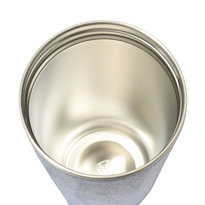 Stainless Steel Tumbler With Straw Glitter Blue