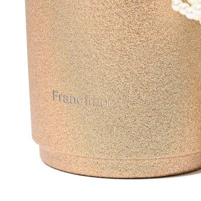 Stainless Steel Tumbler With Charm Glitter Gold