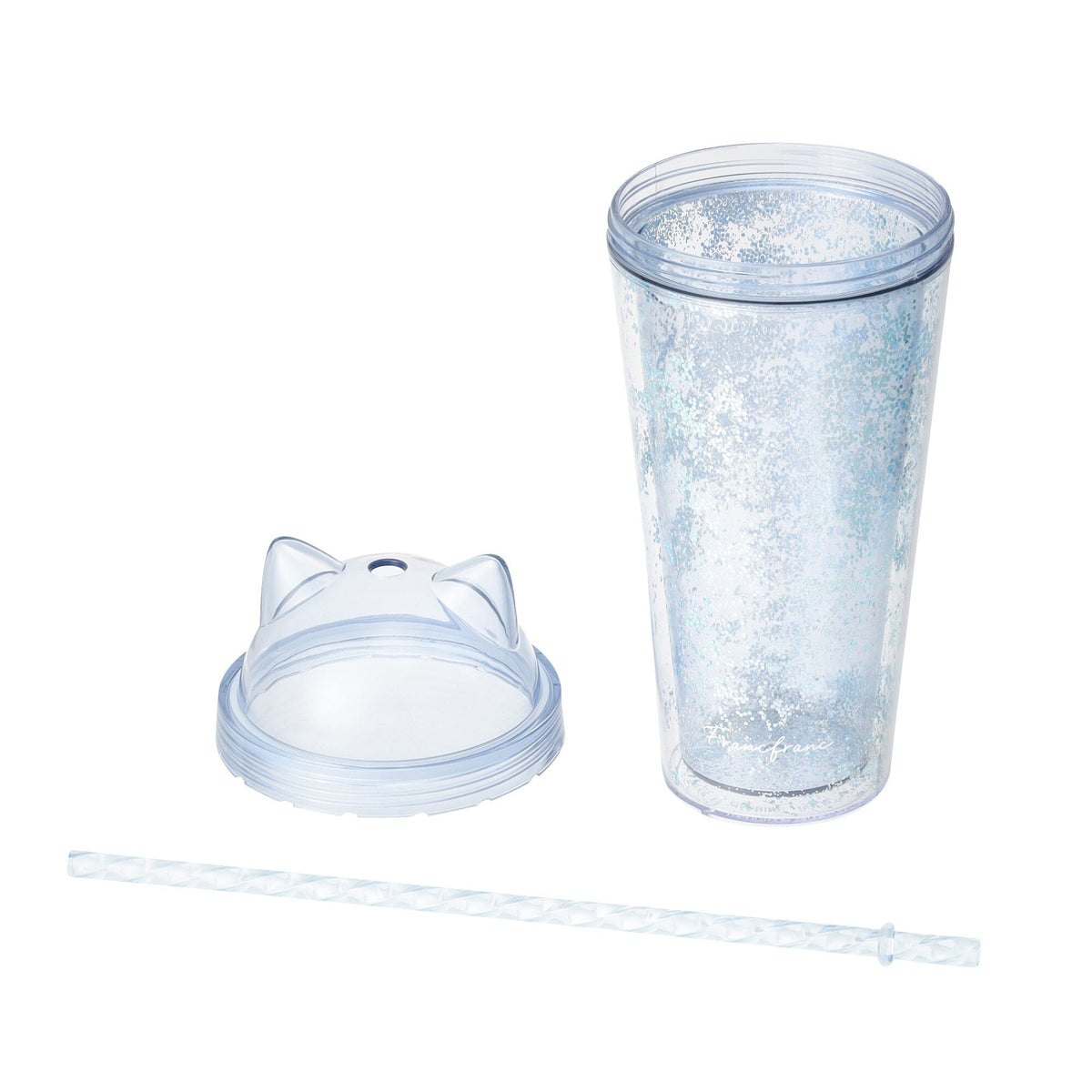 Cat Plastic Tumbler Light Blue
