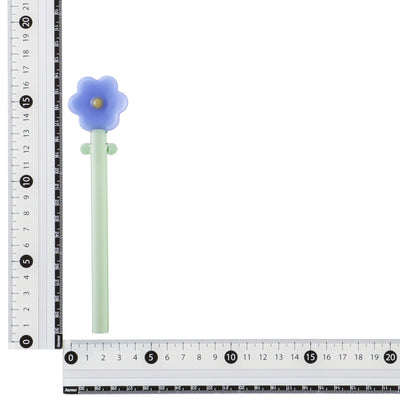 Glass Flower Muddler Blue