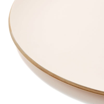 Nonslip Wood Tray Round Pink