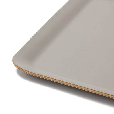 Nonslip Wood Tray Square Gray