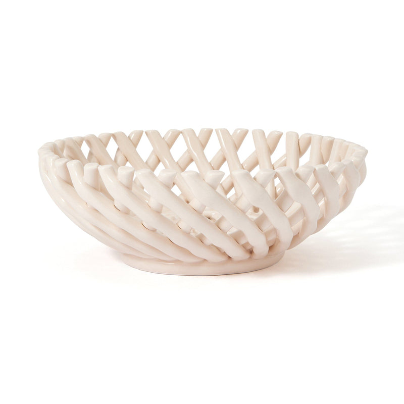 Ceramic Basket Ivory