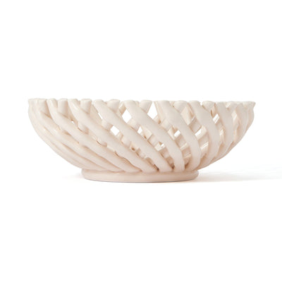 Ceramic Basket Ivory