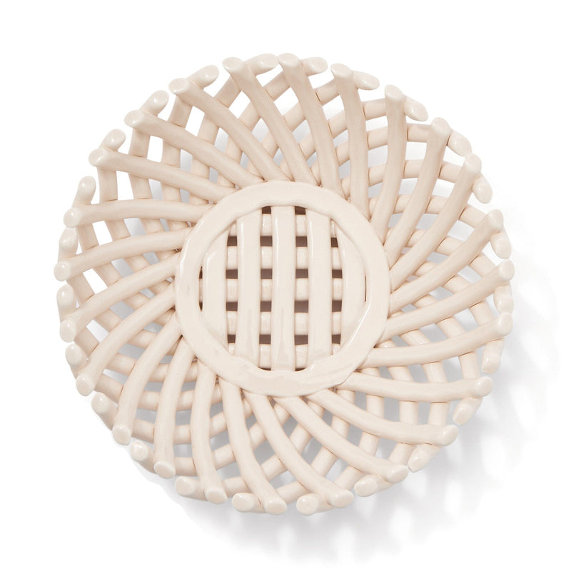 Ceramic Basket Ivory
