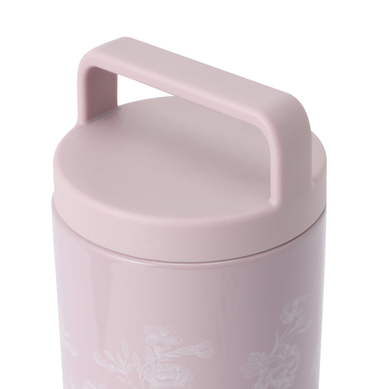 Stainless Steel Bottle With Handle 730ml Chic Flower Pink