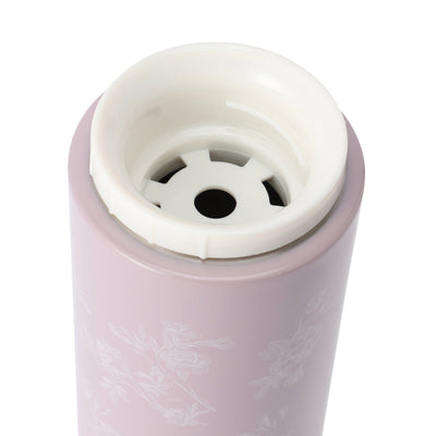 不銹鋼水樽連手把杯蓋 730ml 花圖案粉紅色