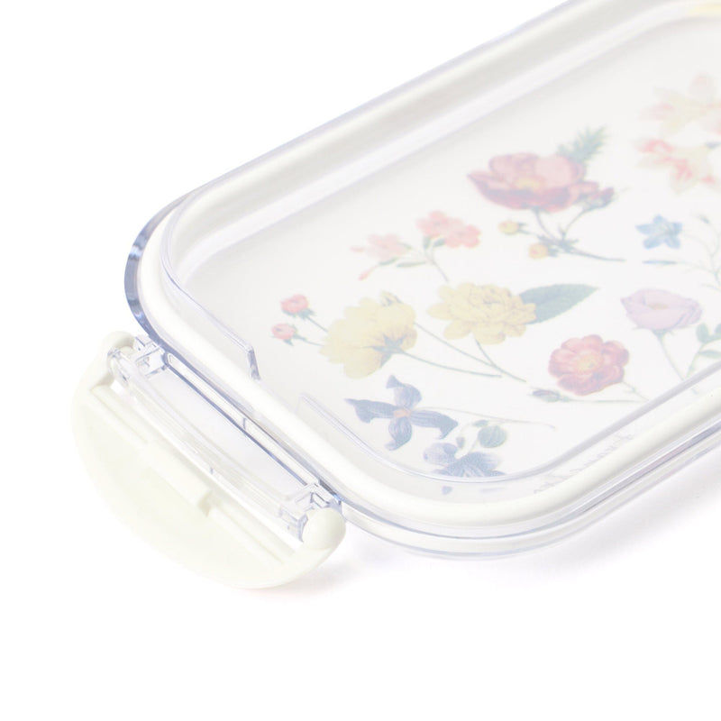 Lunch Box Lock Clear Multi Flower