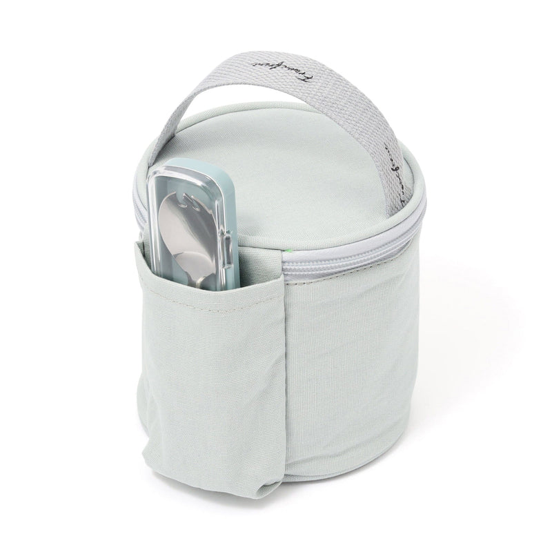 LOGO 附蓋保溫罐 藍色