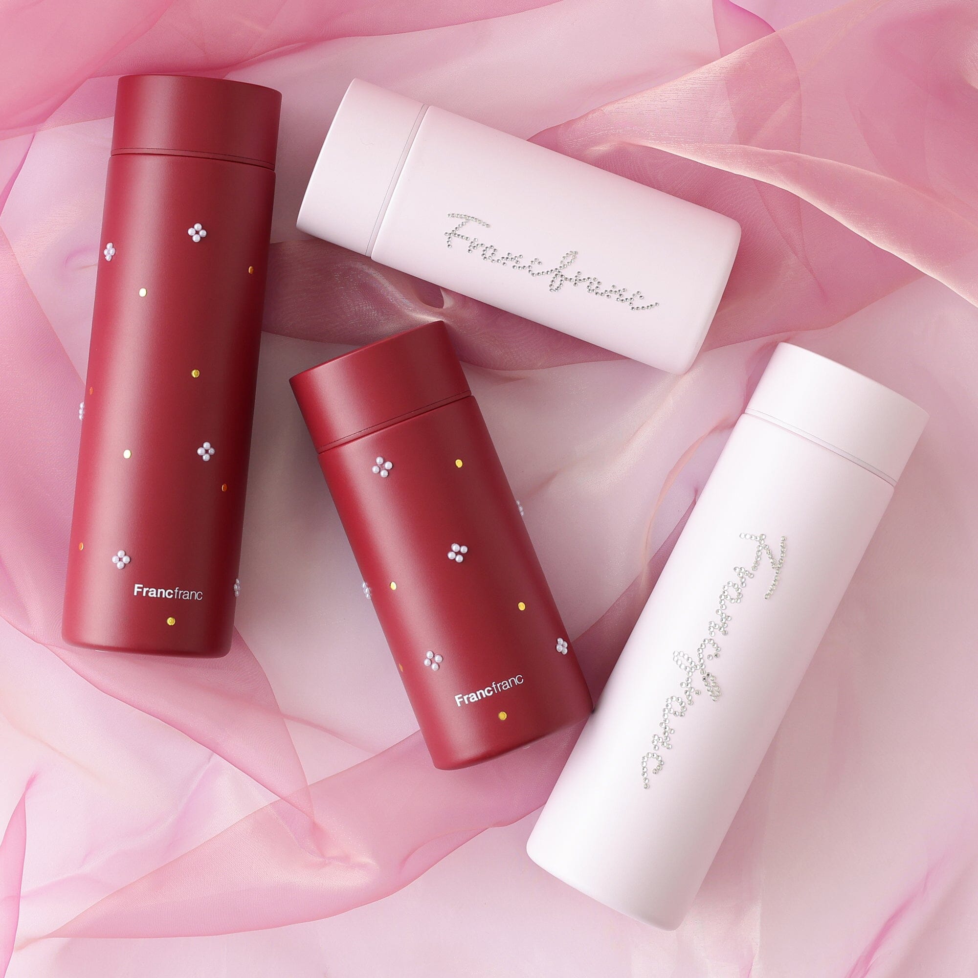 Pearl Stainless Steel Bottle 350Ml Red