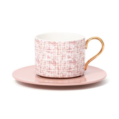 Tweed Cup And Saucer Pink