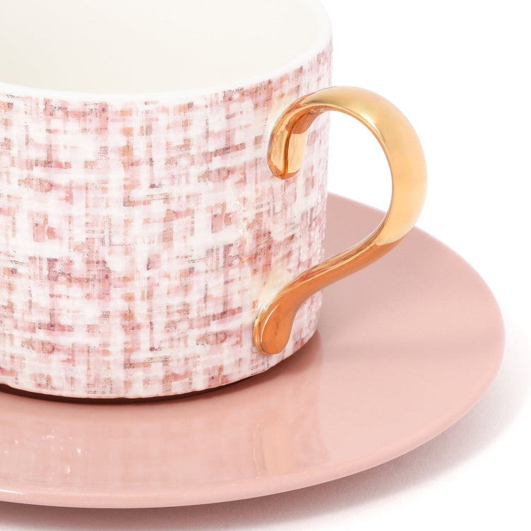 Tweed Cup And Saucer Pink