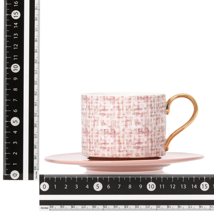 Tweed Cup And Saucer Pink