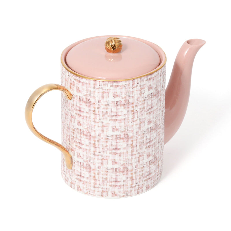 Tweed Teapot Pink