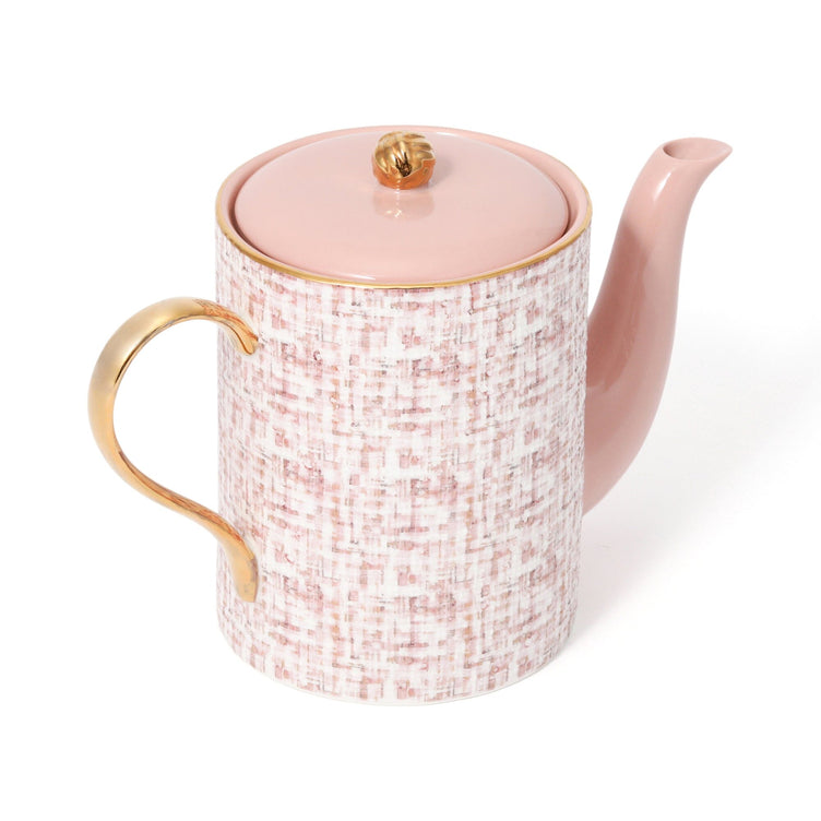 Tweed Teapot Pink