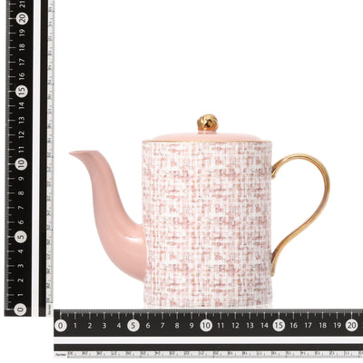 Tweed Teapot Pink