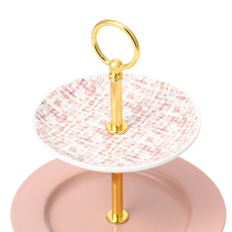 Tweed Cake Stand Pink
