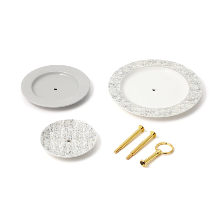 Tweed Cake Stand Gray