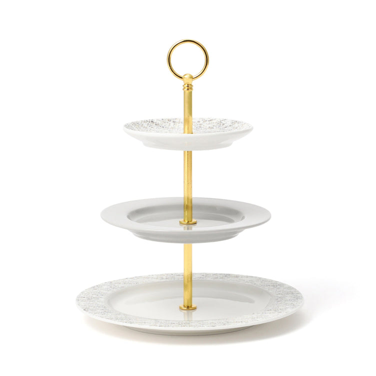 Tweed Cake Stand Gray