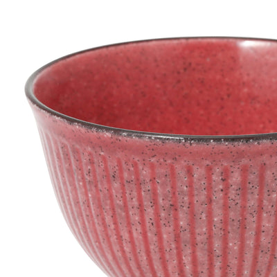 Mino Large Bowl Shinogi Red
