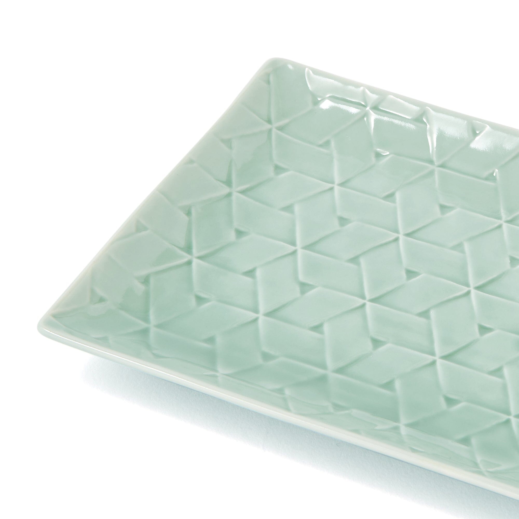 Mino Rectangular Plate Medium Green